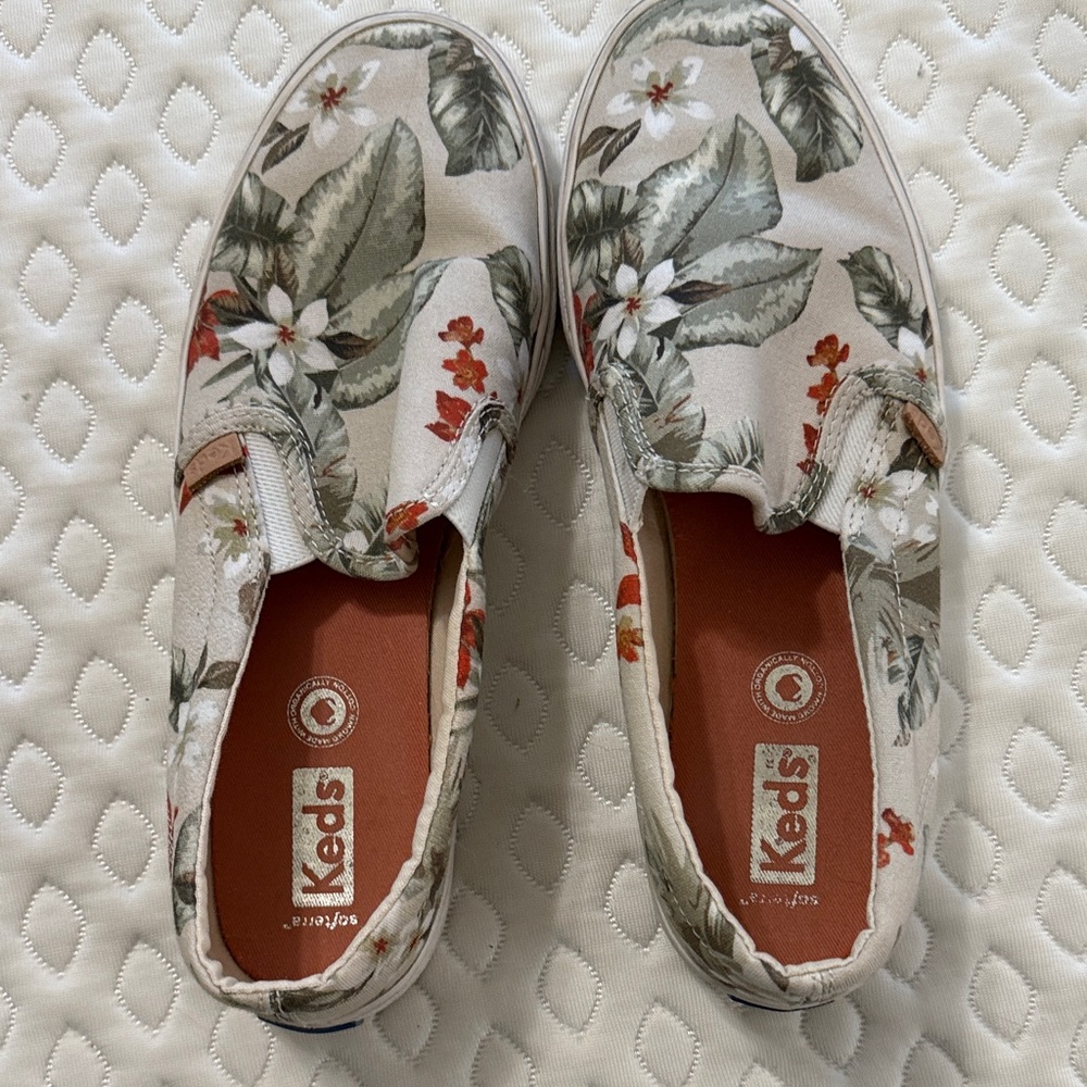 Keds Tropical Floral Canvas Slip-Ons